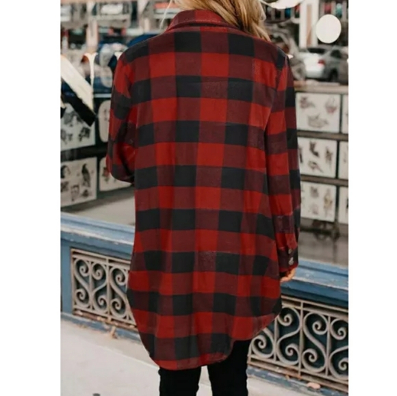 Buffalo Plaid Collared Shirt - Picture 2 of 3